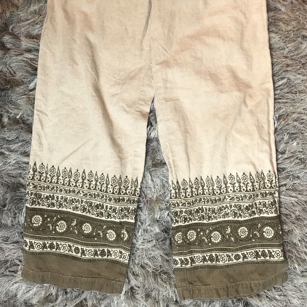 ♻️ Colombia Womans Linen Drawstring Cropped Pants